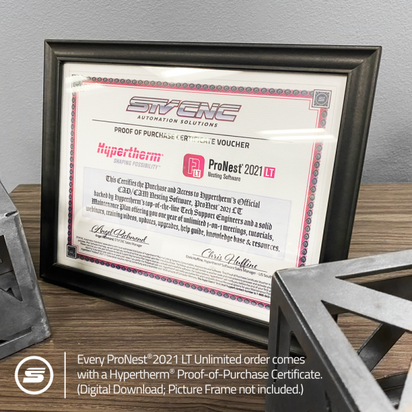 Hypertherm ProNest2021 LT Certificate