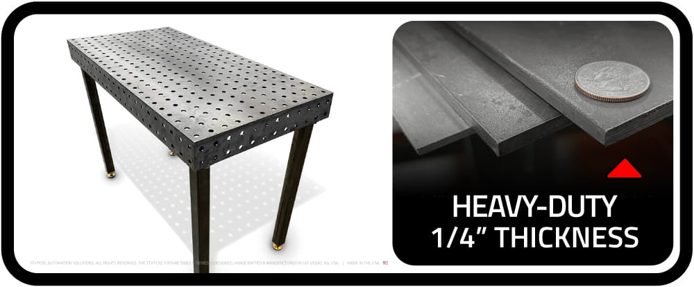 heavy-duty welding fixture table 1/4"