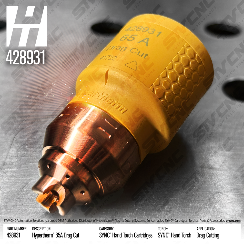 428931 Hypertherm® SmartSYNC® 65A Cartridge Drag Cut