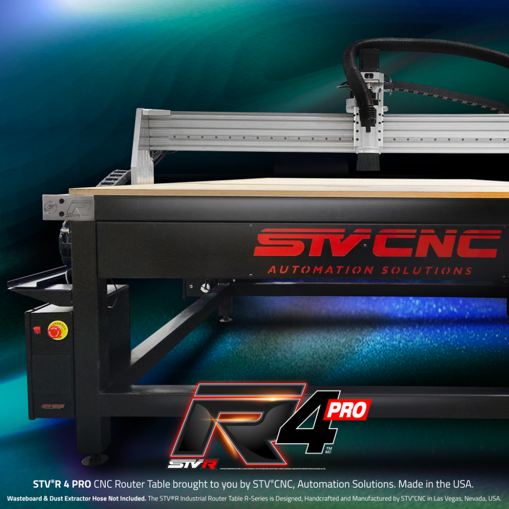 STVCNC STVR4PRO 4x4 CNC Welded Frame Table Router